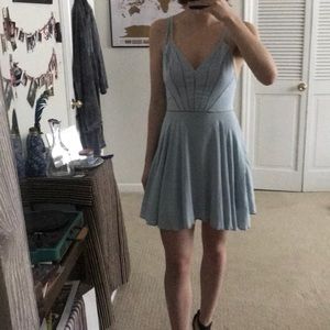 Pale blue skater dress